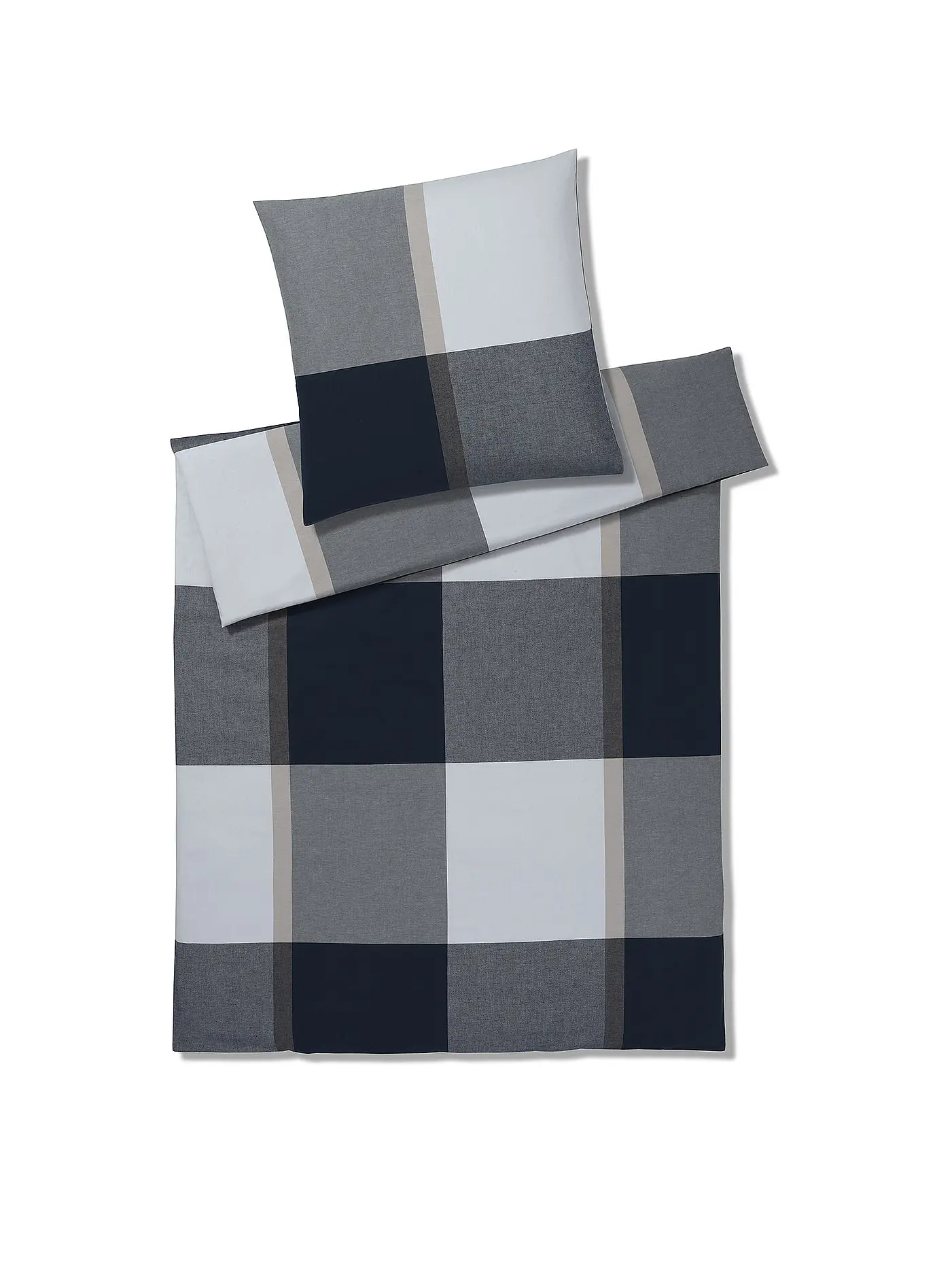 ELEGANTE | Flanell Bettwäsche BERKELEY 70x90cm/140x200cm Smoke | 